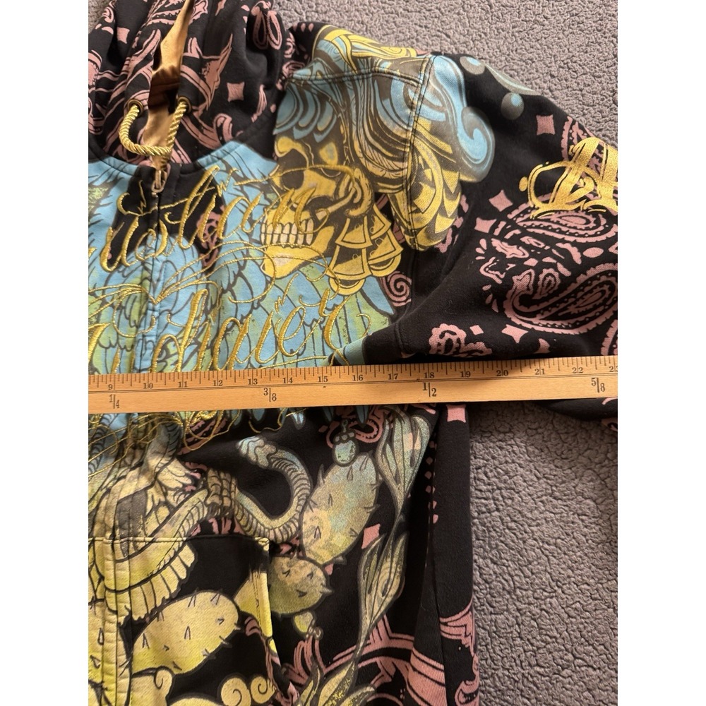 Christian Audigier Full Zip Hoodie‎ All Over Print M - Picture 2 of 9